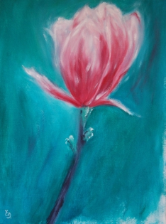 Magniolia, huile sur toile Magniolia flower
Oil on canvas, 30 x 40